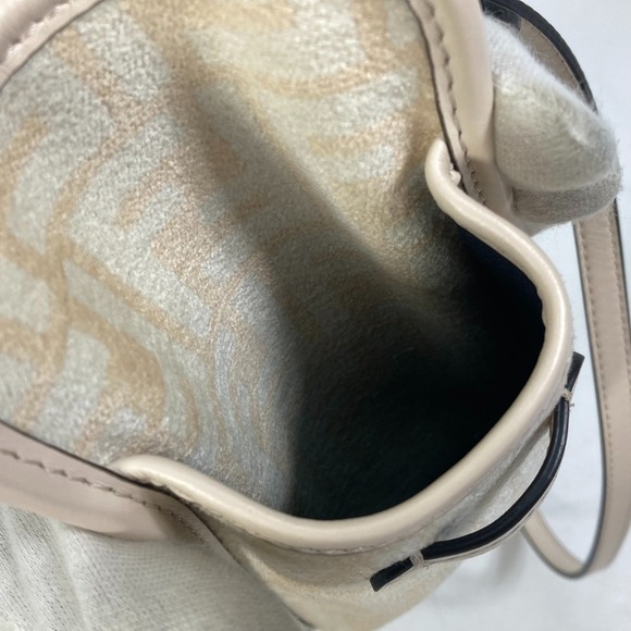 FENDI Cream Leather Zucca Shoulder Bag - Picture 13 of 14
